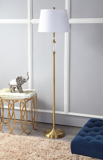Harper 61" Crystal / Metal LED Floor Lamp - JONATHAN Y